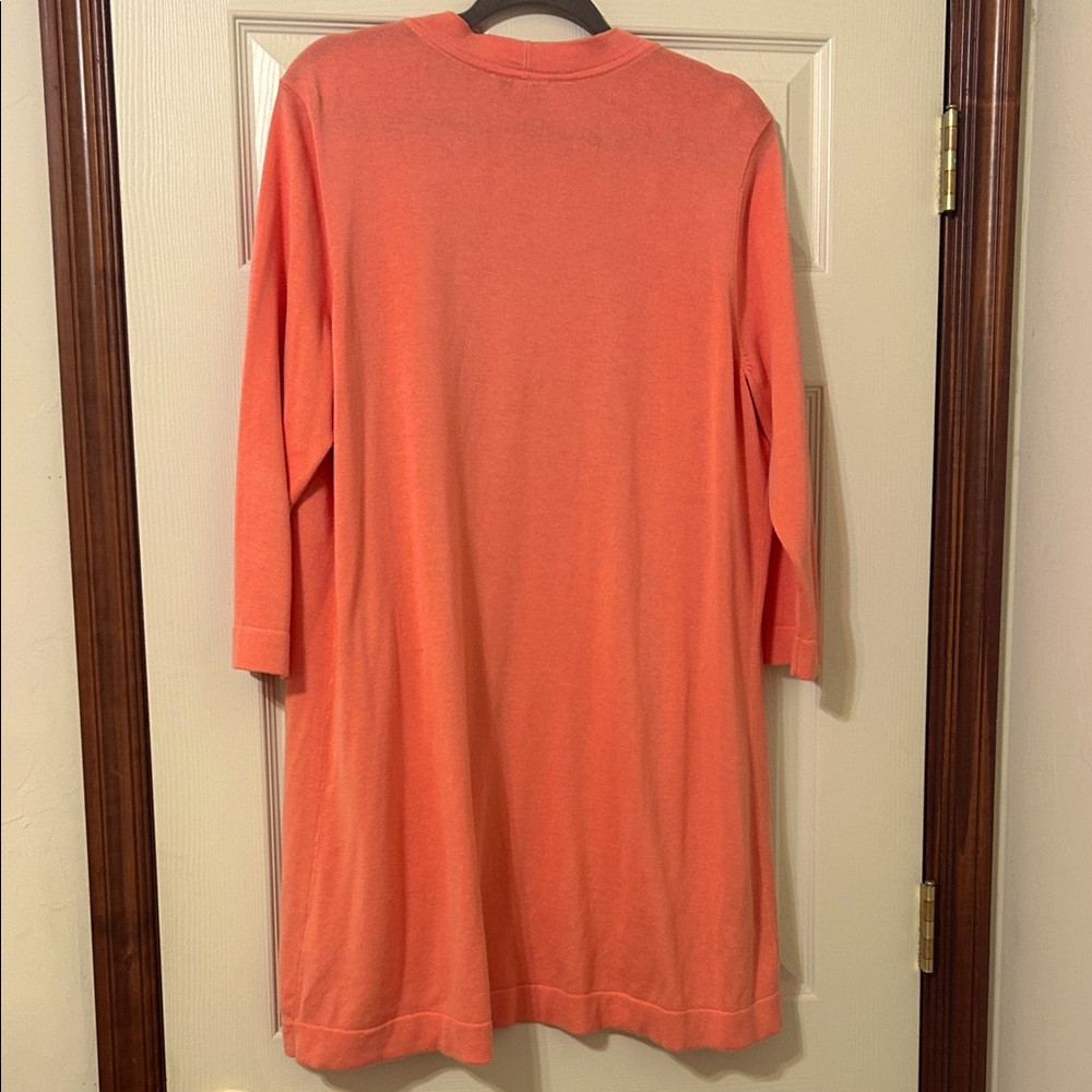 Isaac Mizrahi 3/4 Length Sleeve Open Long Cardigan - Picture 5 of 10